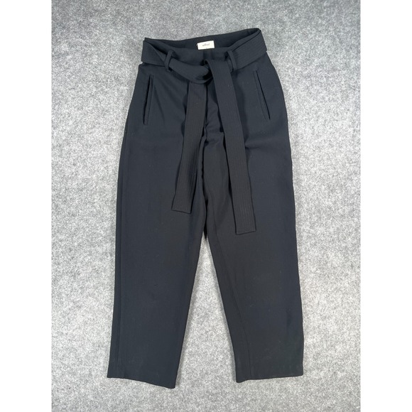 Wilfred Pants - Wilfred Tie Front Pants Women's Size 4 Black Stretch‎ Relaxed Fit